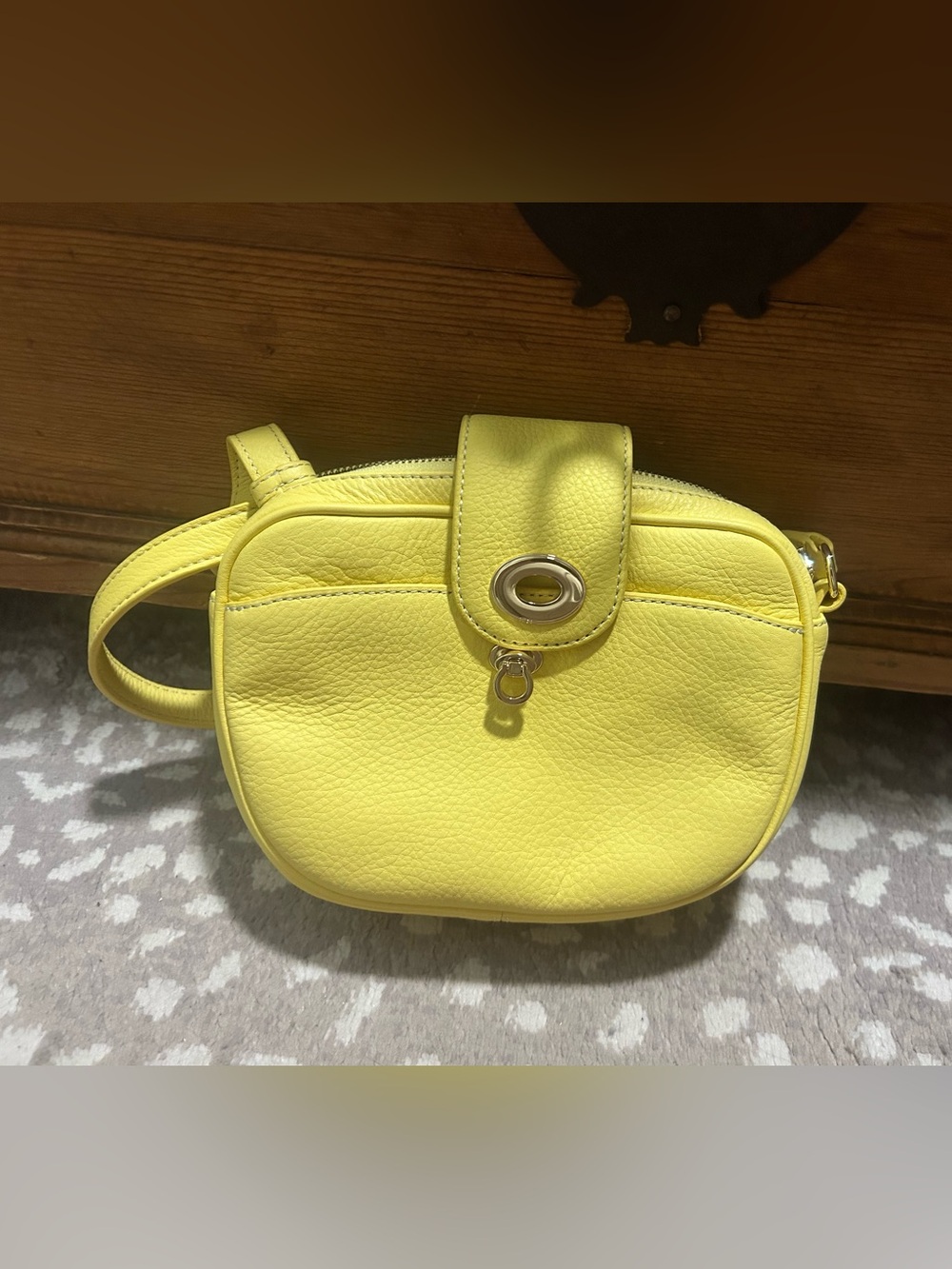 Talbots Yellow Leather Crossbody Bag